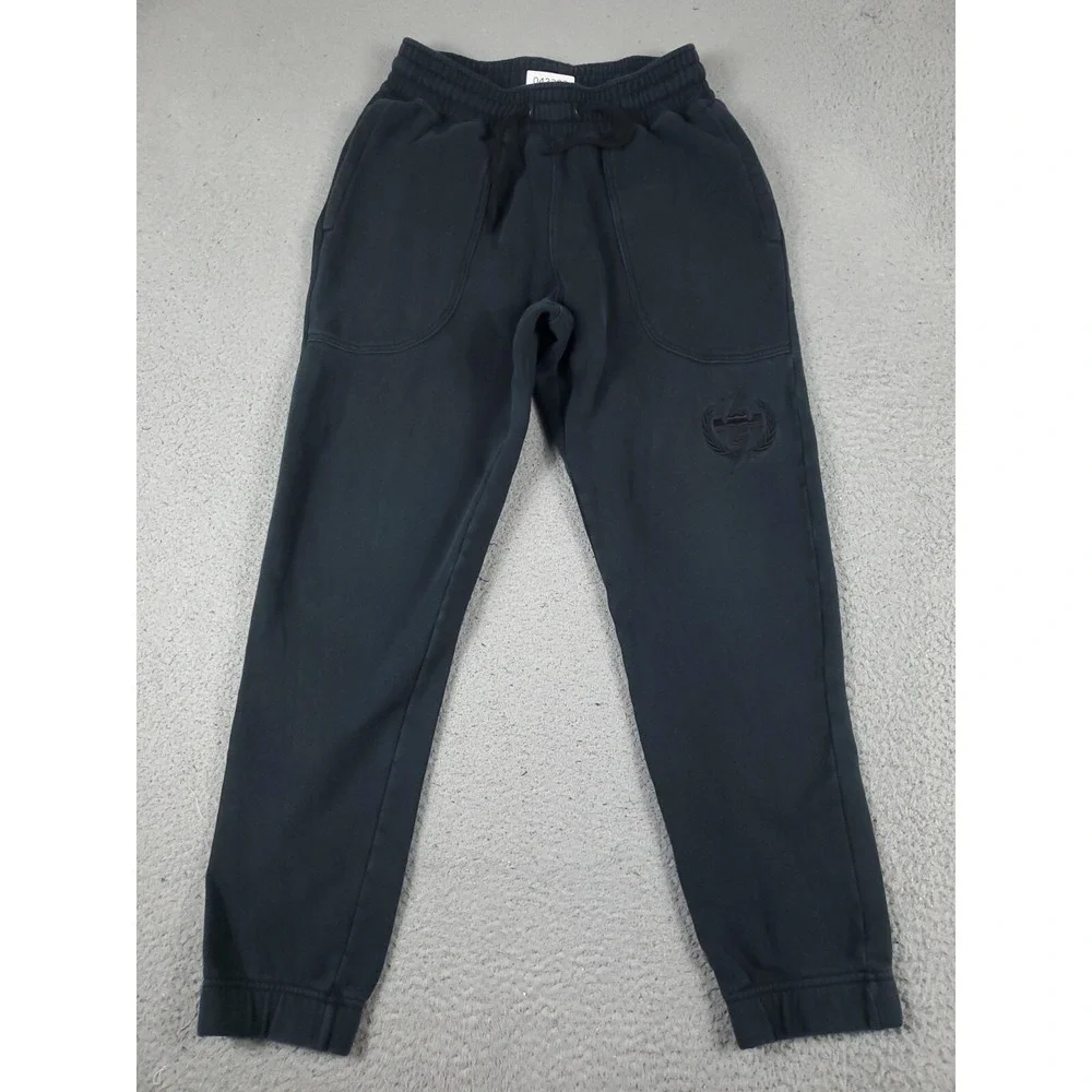 Nike LeBron James Mens Small Black Swoosh Track Joggers Sweatpants 043363